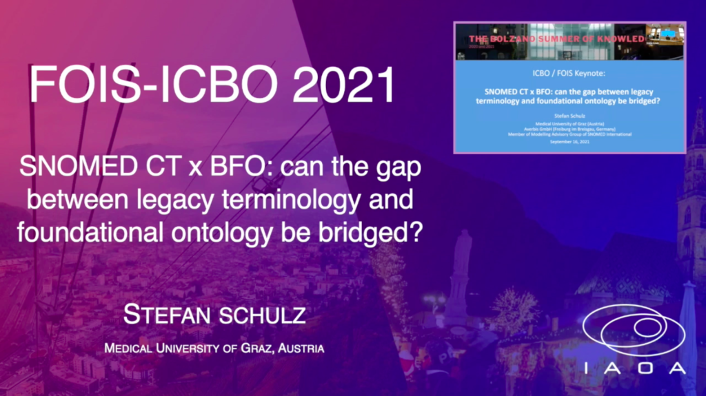 SNOMED CT x BFO: can the gap between legacy terminology and foundational ontology be bridged? - Stefan Schulz