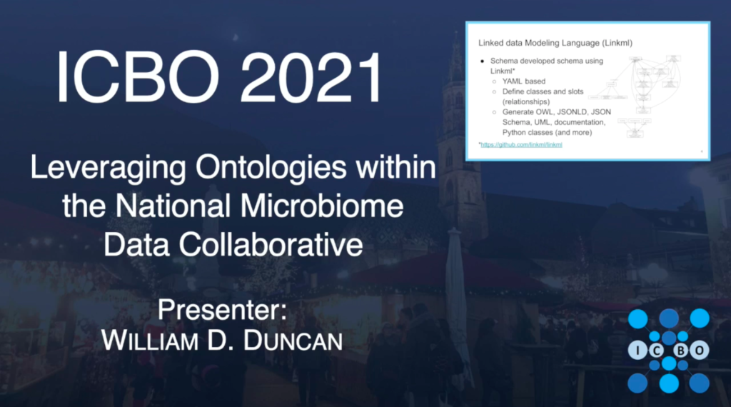 Leveraging Ontologies within the National Microbiome Data Collaborative – William D. Duncan