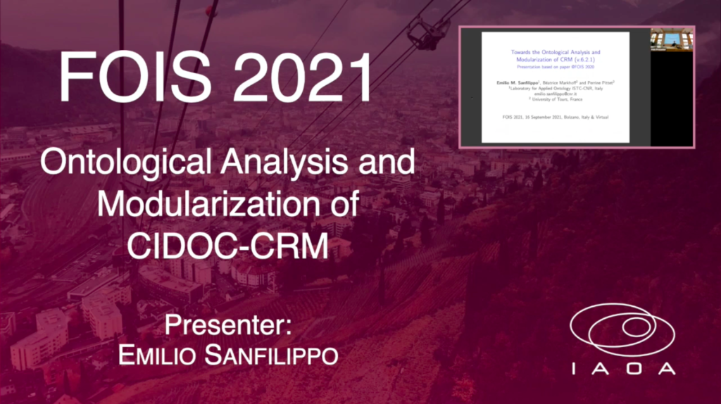 Ontological Analysis and Modularization of CIDOC-CRM – Emilio Sanfilippo