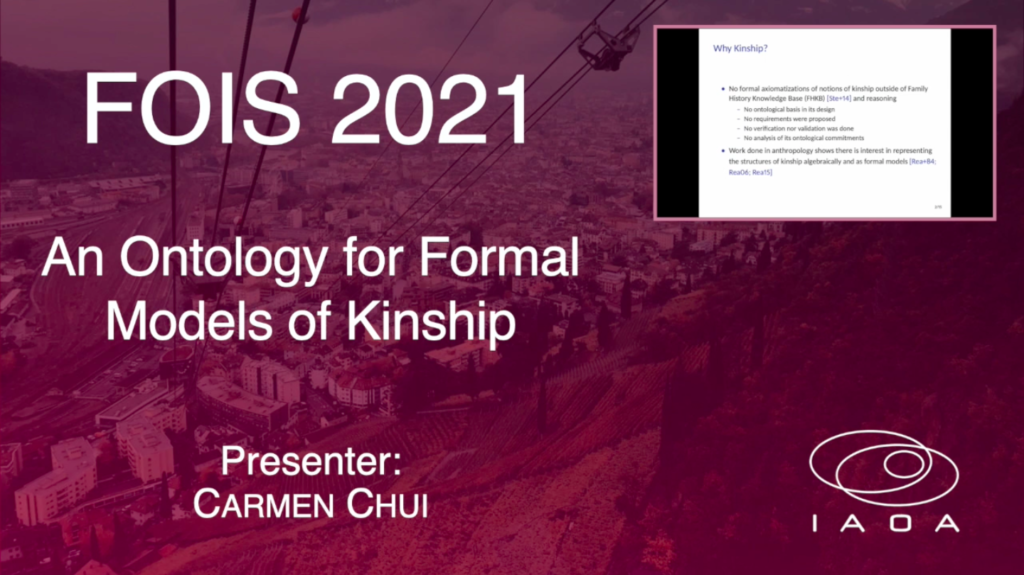 An Ontology for Formal Models of Kinship – Carmen Chui