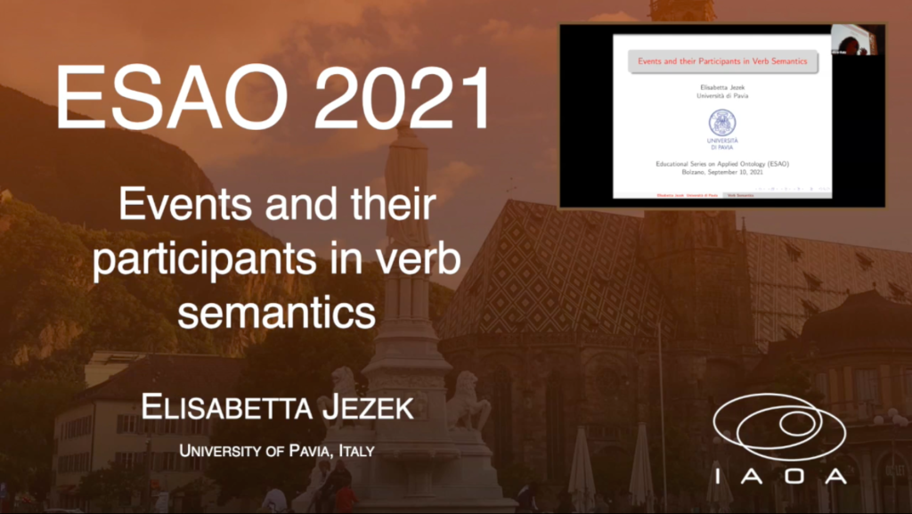 Events and their participants in verb semantics - Elisabetta Jezek